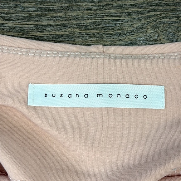 Susana Monaco Strapless High Low Dress -Blush Size Medium - Picture 11 of 13